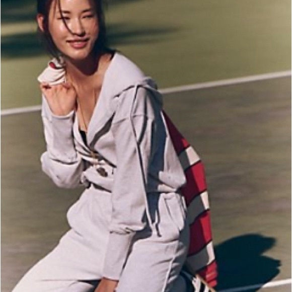 NWT FREE PEOPLE Training Day Hoodie Jumpsuit size L - Picture 4 of 7